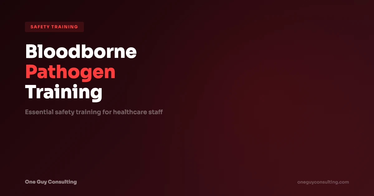 Bloodborne Pathogen Training for Healthcare Staff