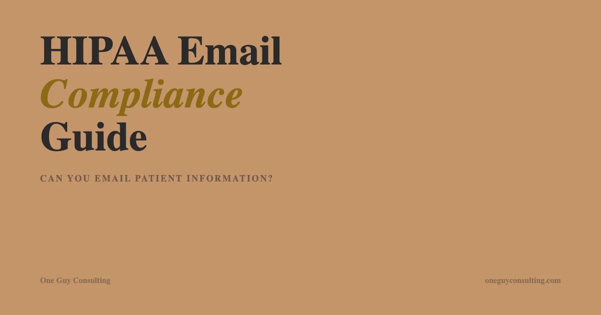 HIPAA email compliance guide for healthcare providers
