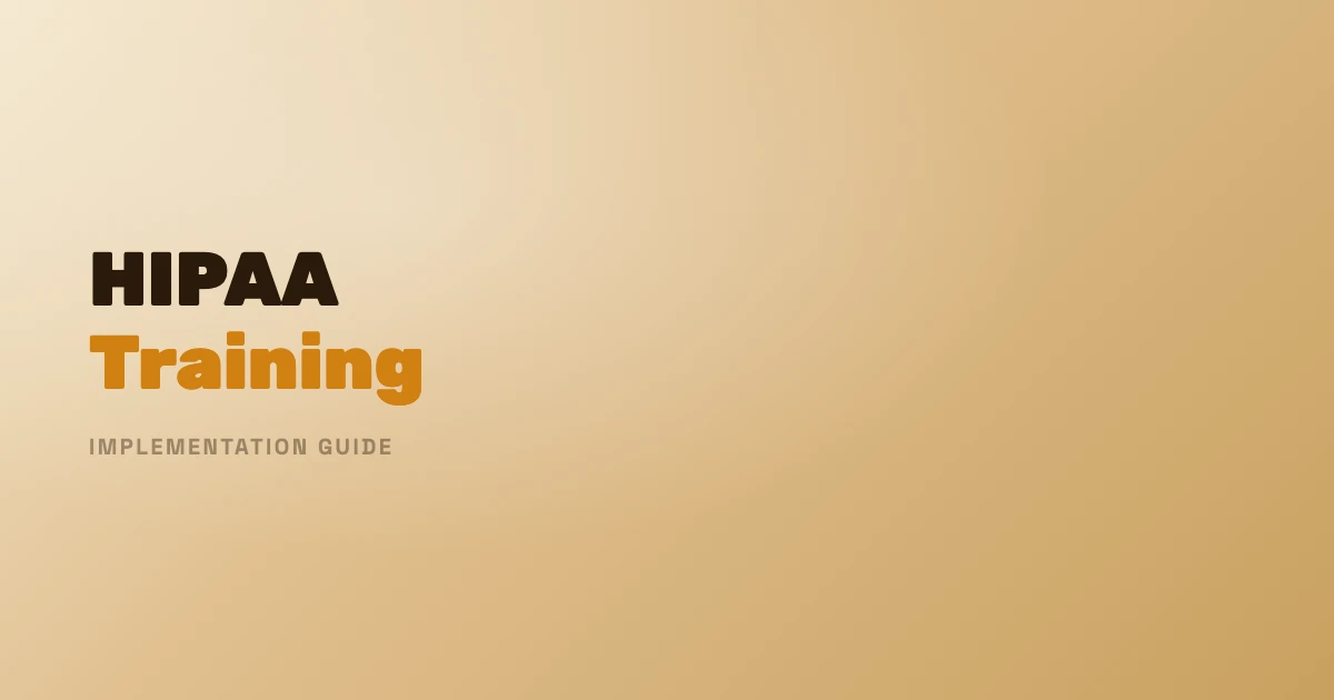 HIPAA Training Program Implementation Guide