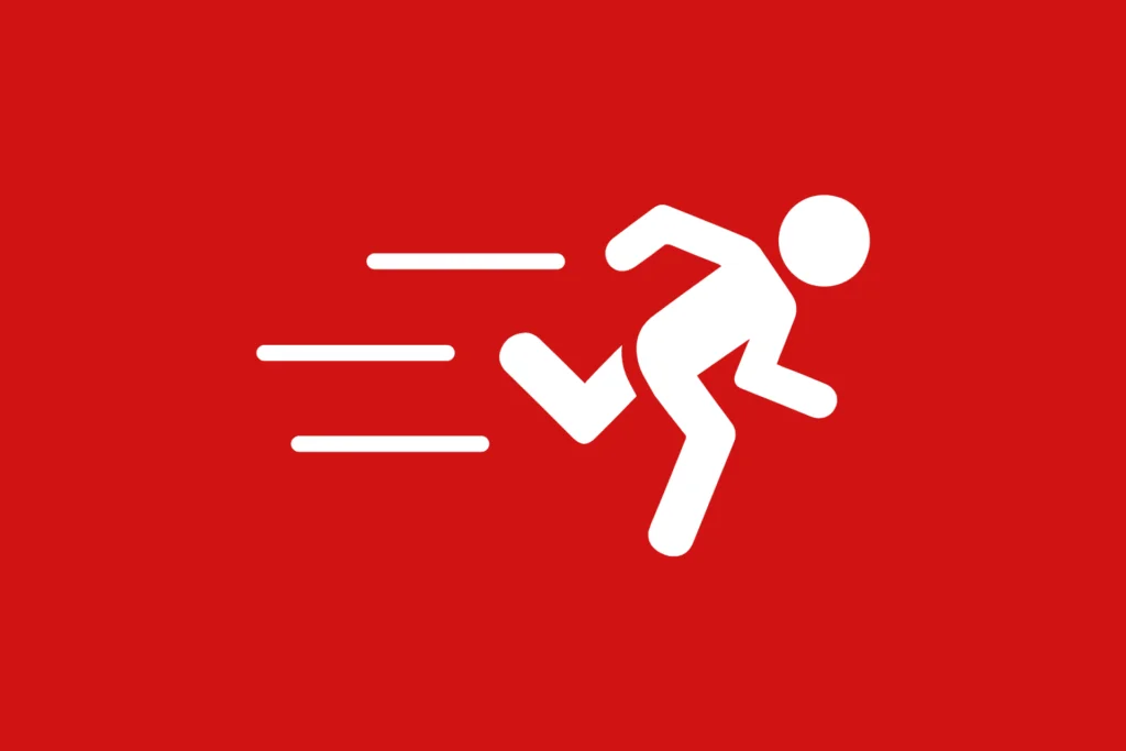 Running fast illustration